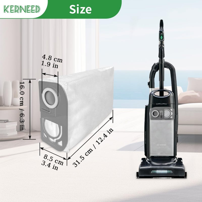 8 عبوات من أكياس استبدال المكنسة الكهربائية HEPA R25 لسلسلة Riccar R25 R25S R25D R25P جزء مرشح المكنسة الكهربائية المستقيمة R25HC-6 - Image 3